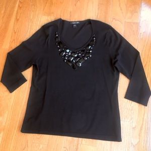 August Silk Black Sweater